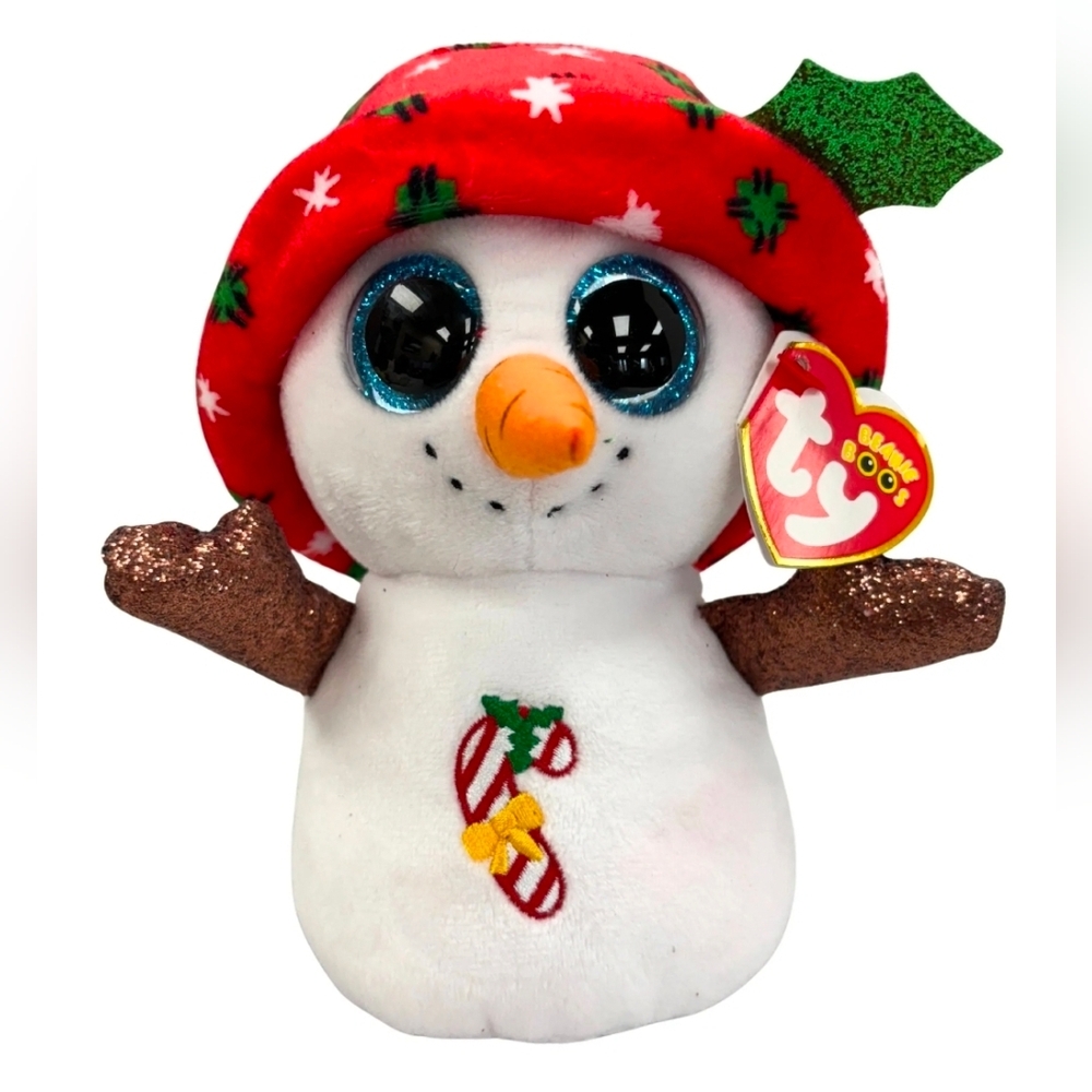Ty Brrrnie- Snowman with Hat Beanie Boo NWT
